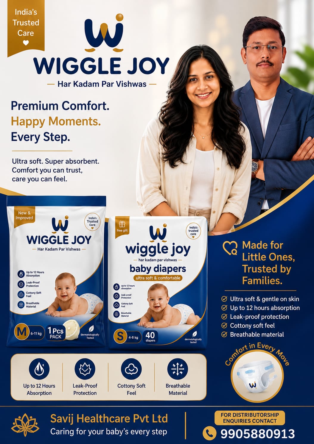 Wiggle Joy Baby Diapers Alternate View